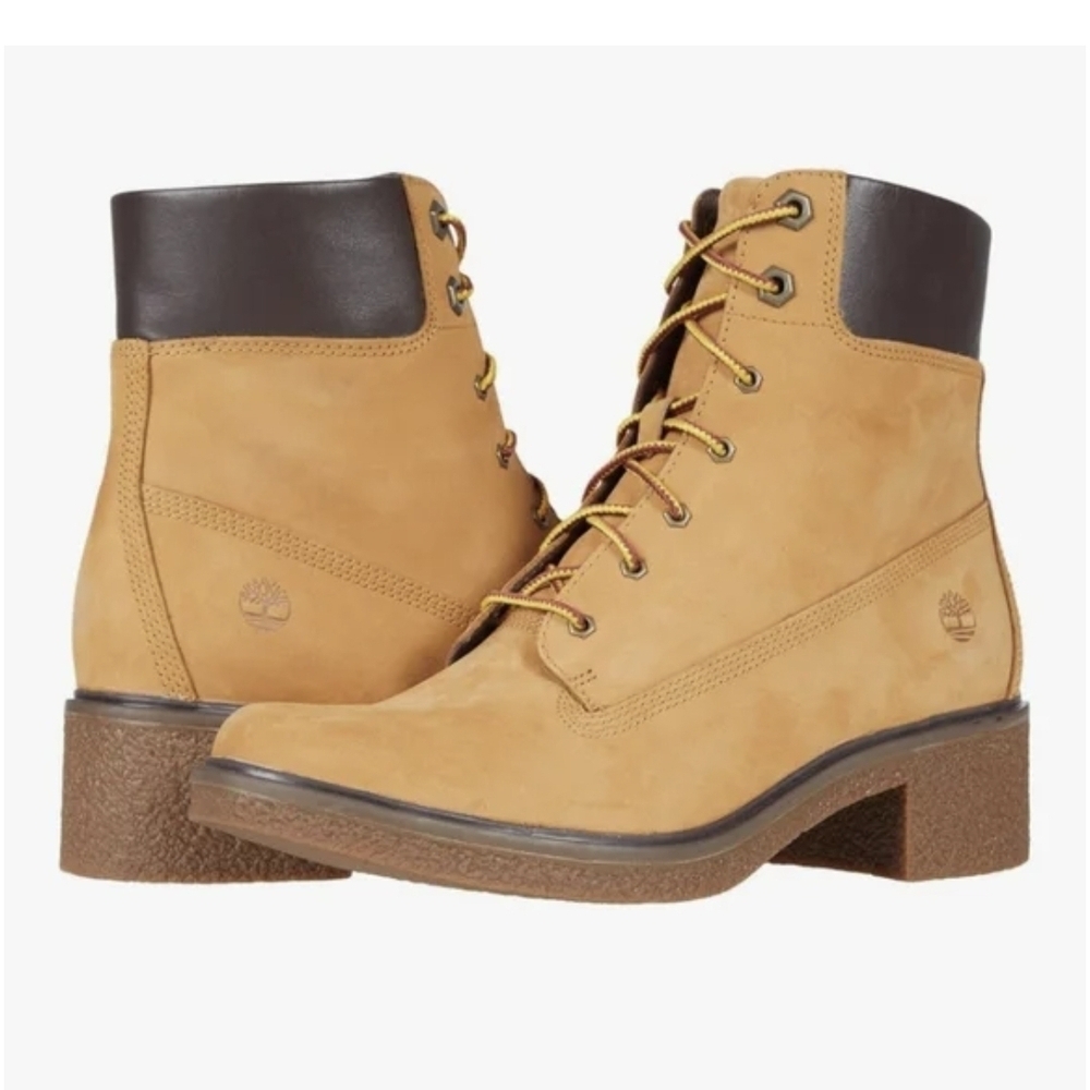 Timberland Brinda Nubuck Lace-Up Ankle Boots - Size 8.5